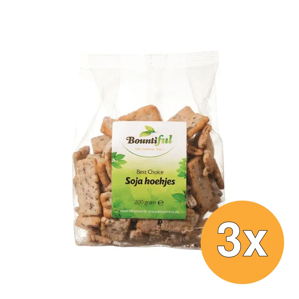 3x Bountiful Soya cookies (200 gr)