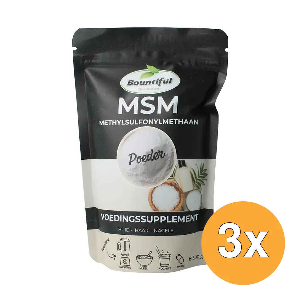 3x Bountiful MSM Poeder (300 gr)