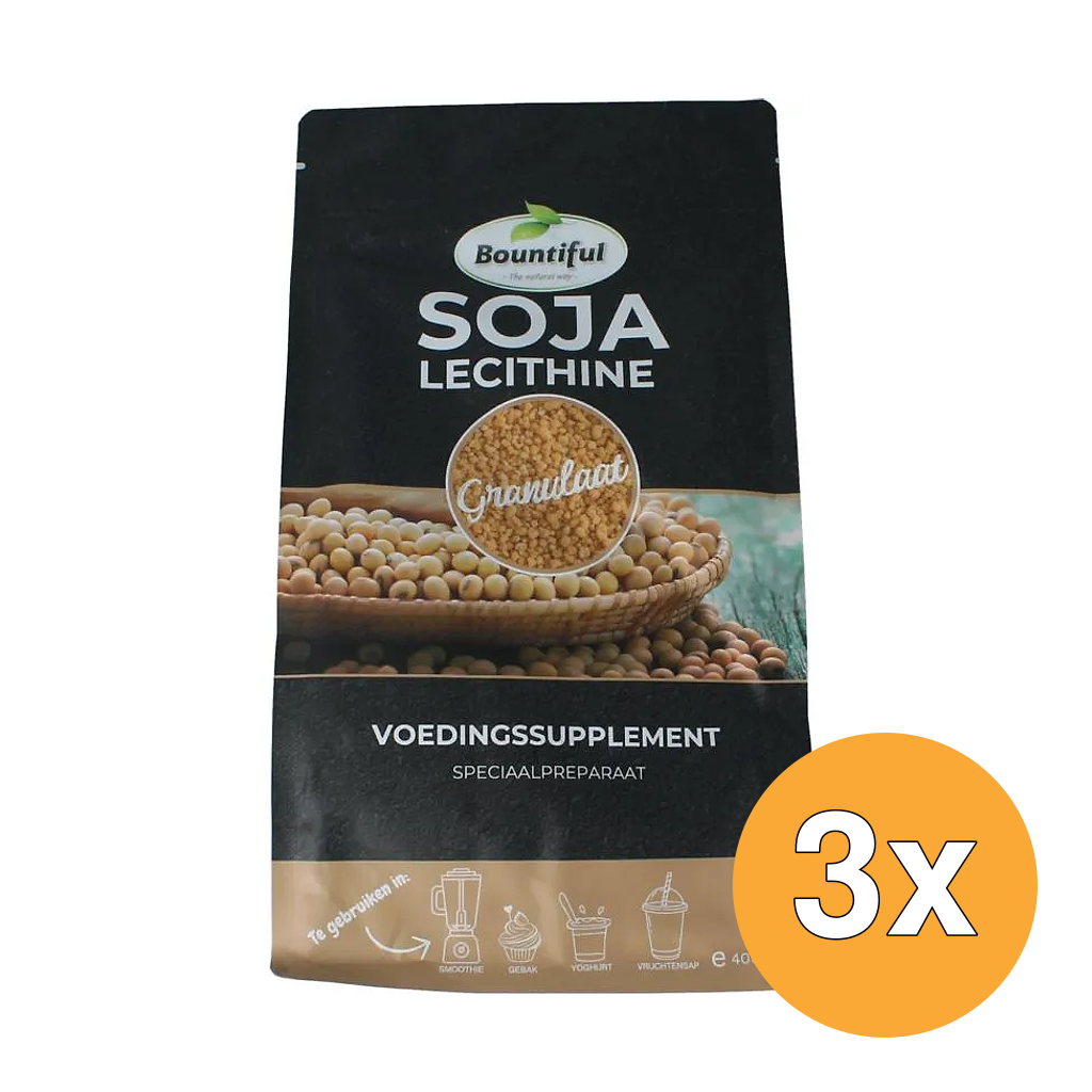 3x Bountiful Lecithine Granulaat 98% (400 gr)