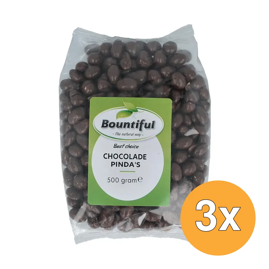 3x Bountiful Chocolade Pinda's (500 gr)