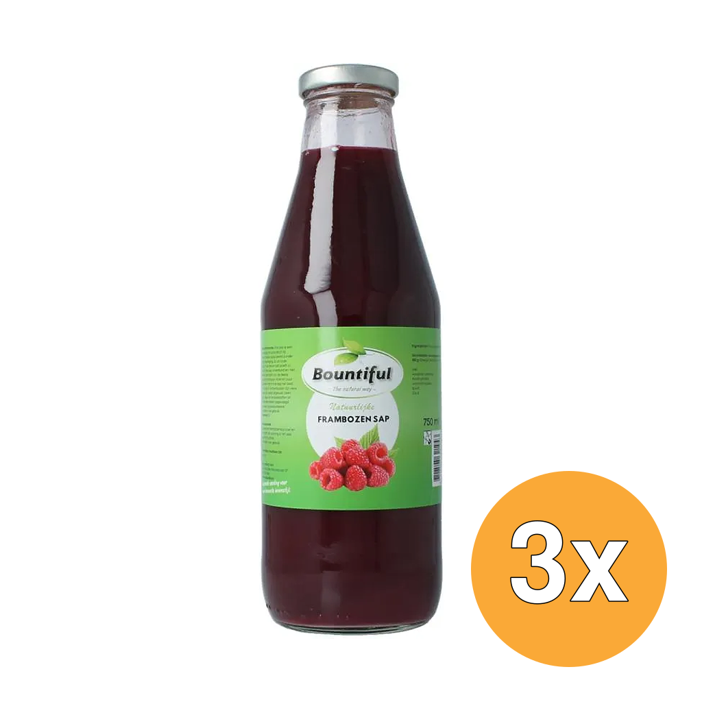 3x Bountiful Oer Frambozensap (750 ml)