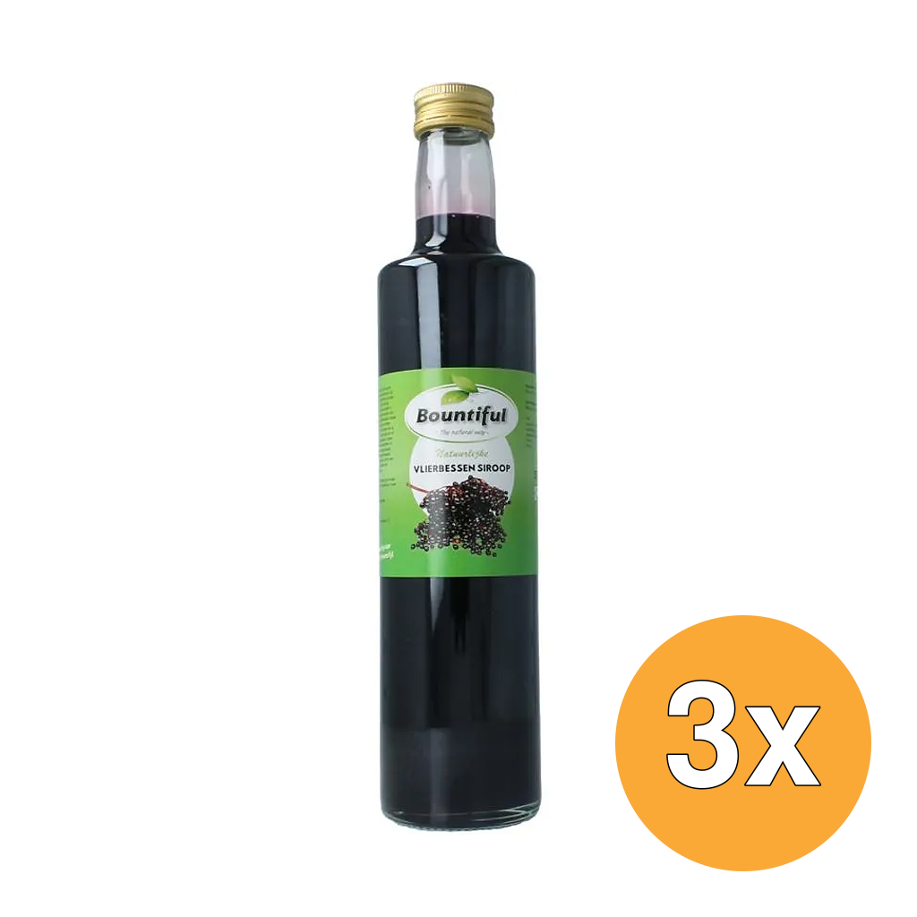 3x Bountiful Vlierbessen Siroop (500 ml)