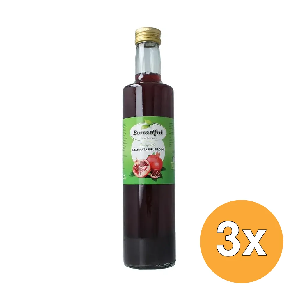 3x Bountiful Granaatappel Siroop Bio (500 ml)
