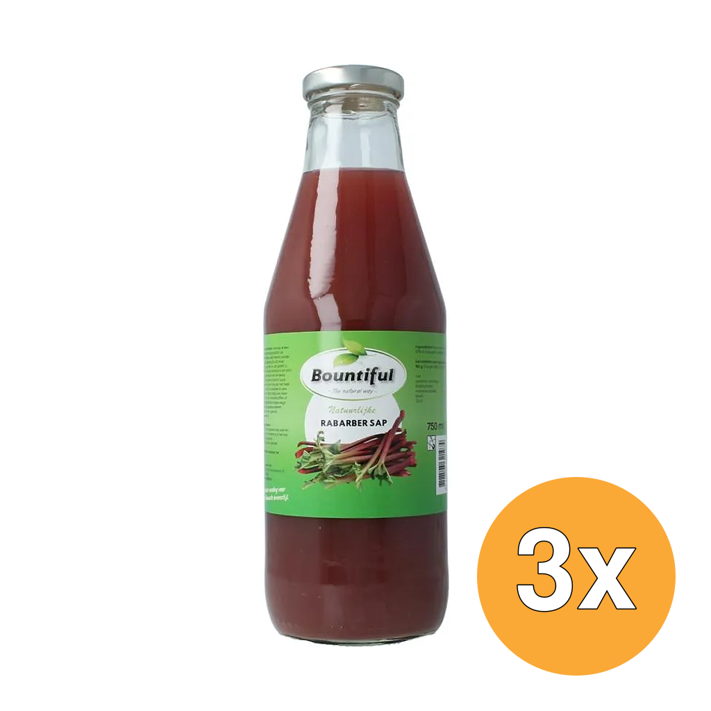 3x Bountiful Rabarbersap (750 ml)