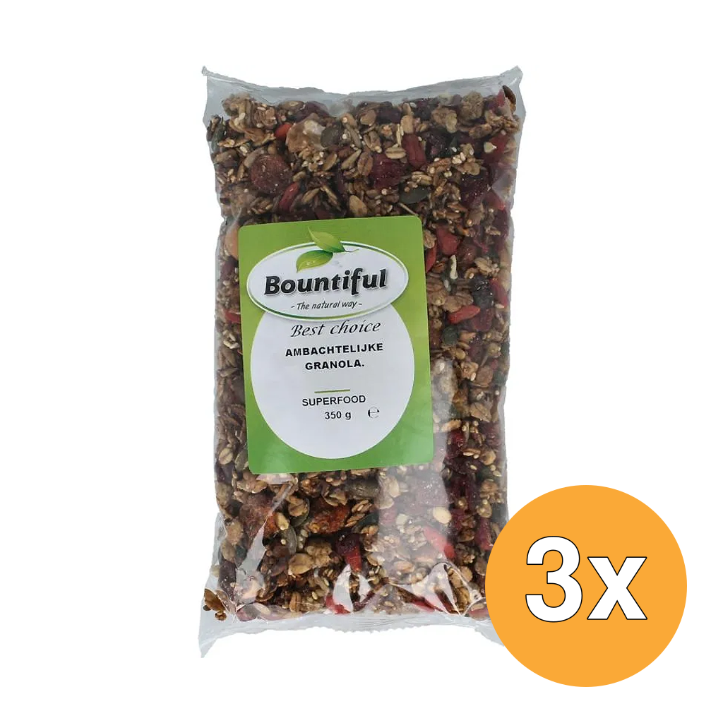 3x Bountiful Ambachtelijke Granola Superfood (350 gr)