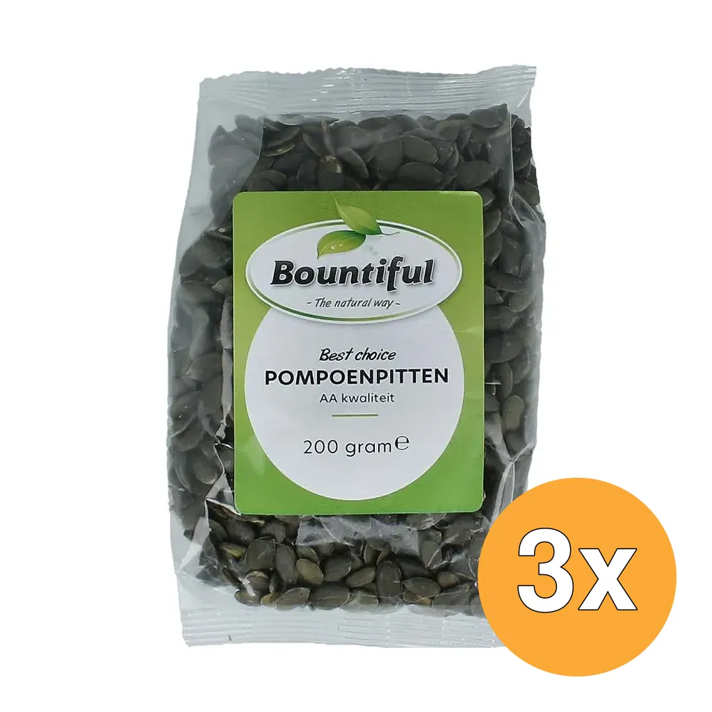 3x Bountiful Pompoenpitten Klasse AA (200 gr)