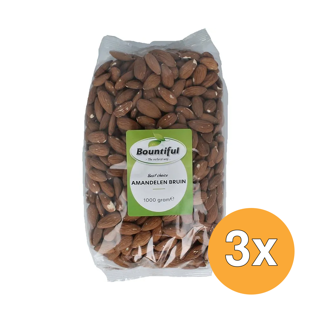 3x Bountiful Amandelen Bruin (1000 gr)