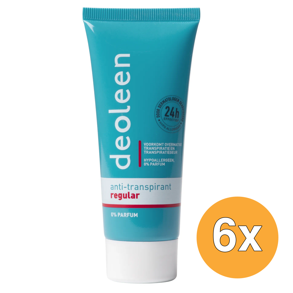 6x Deoleen Deodorant creme regular (50 ml)