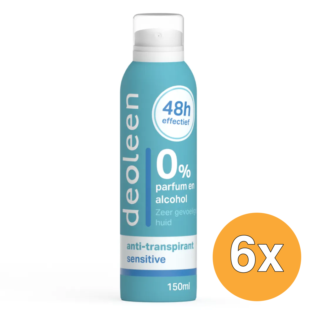 6x Deoleen Satin spray sensitive zonder alcohol (150 ml)