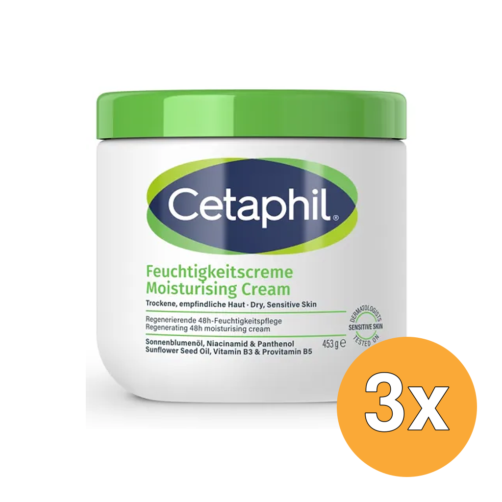 3x Cetaphil Hydraterende Crème (453 gr)