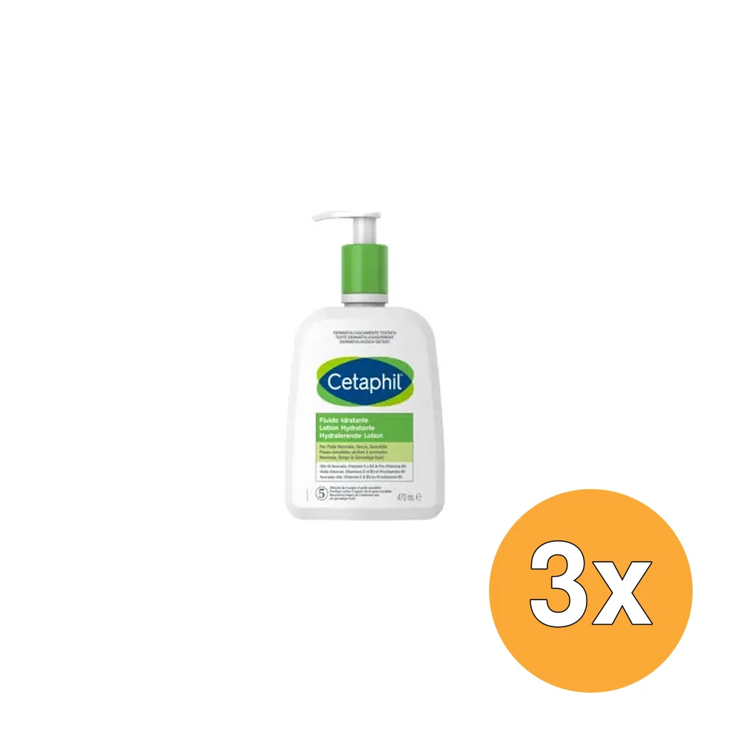 3x Cetaphil Hydraterende Lotion (470 ml)