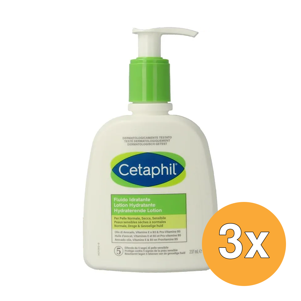 3x Cetaphil Hydraterende Lotion (237 ml)