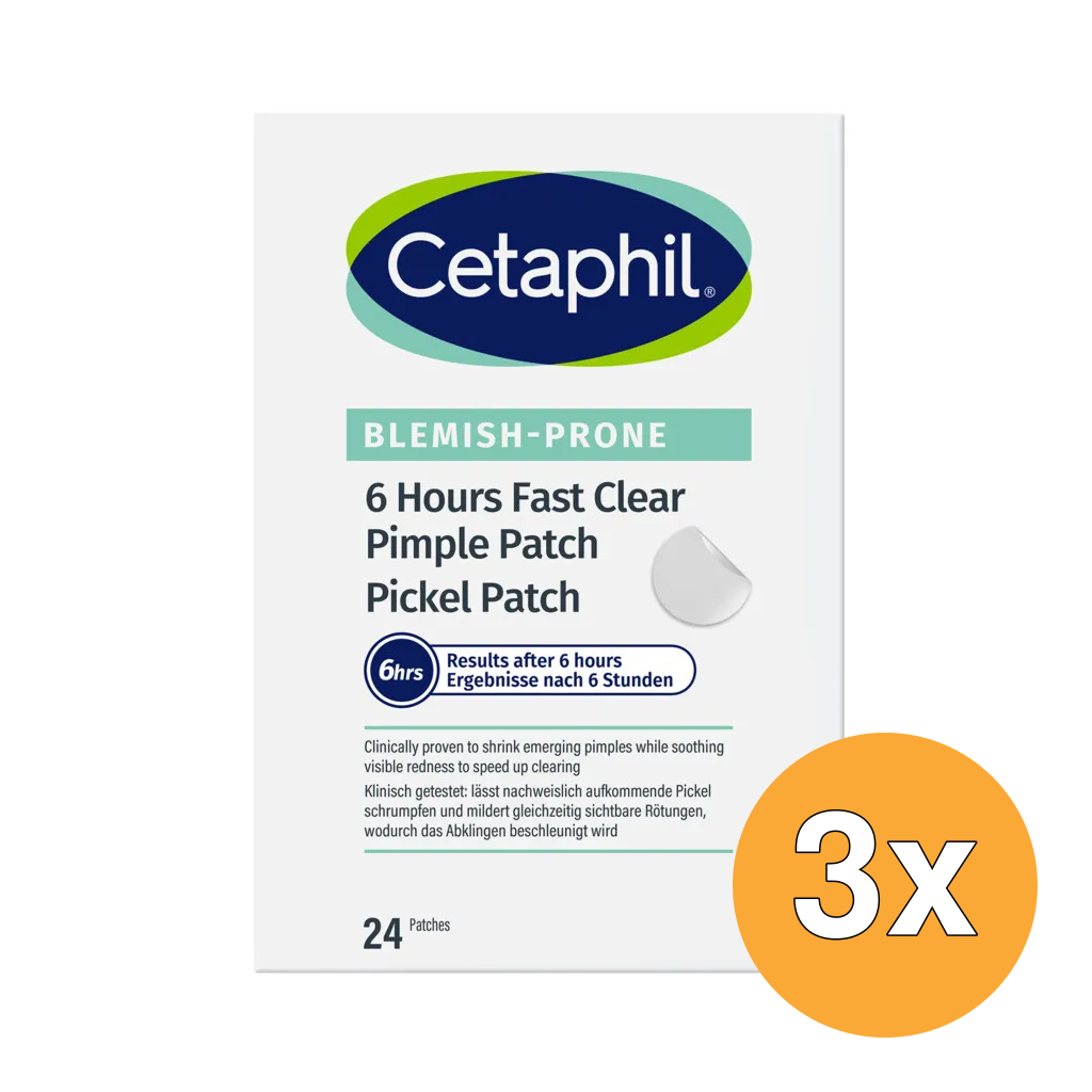 3x Cetaphil 6 Hour Fast Clear Puisjes pleisters (24 stuks)