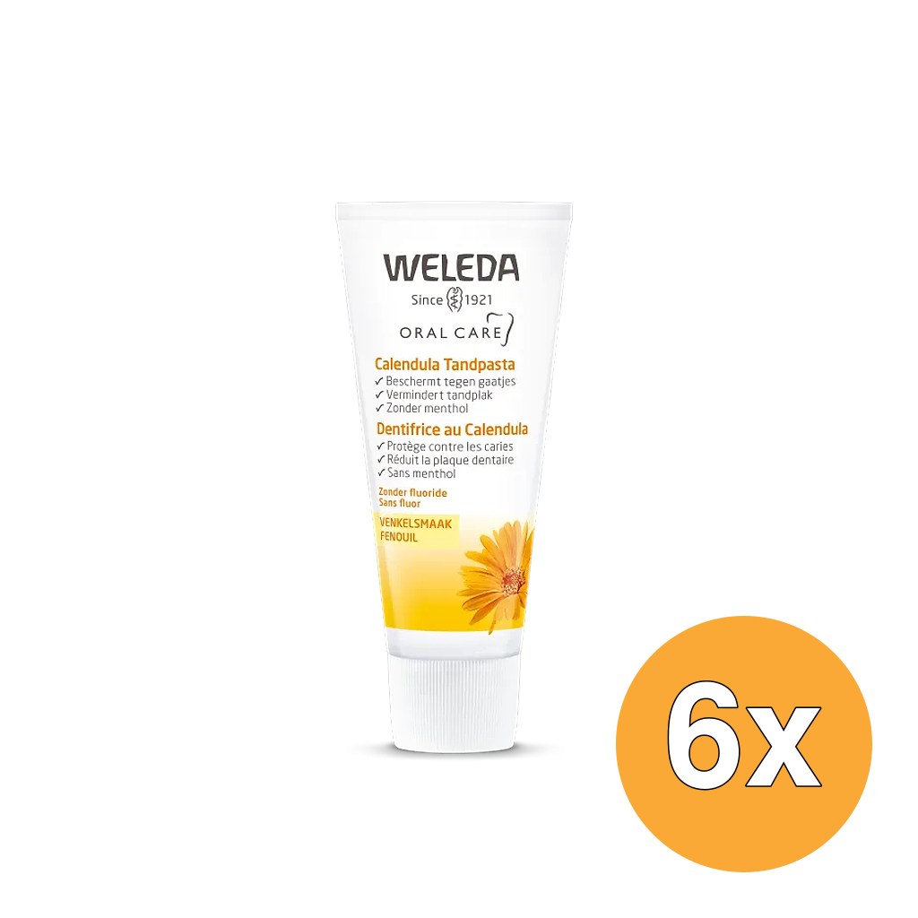 6x WELEDA Calendula tandpasta (75 ml)