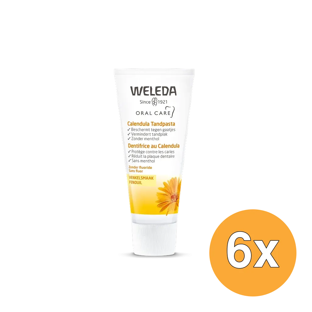 6x WELEDA Calendula tandpasta (75 ml)