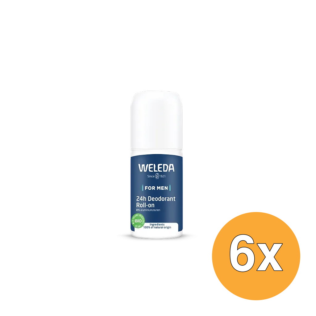 6x WELEDA Men deodorant 24 hours (50 ml)