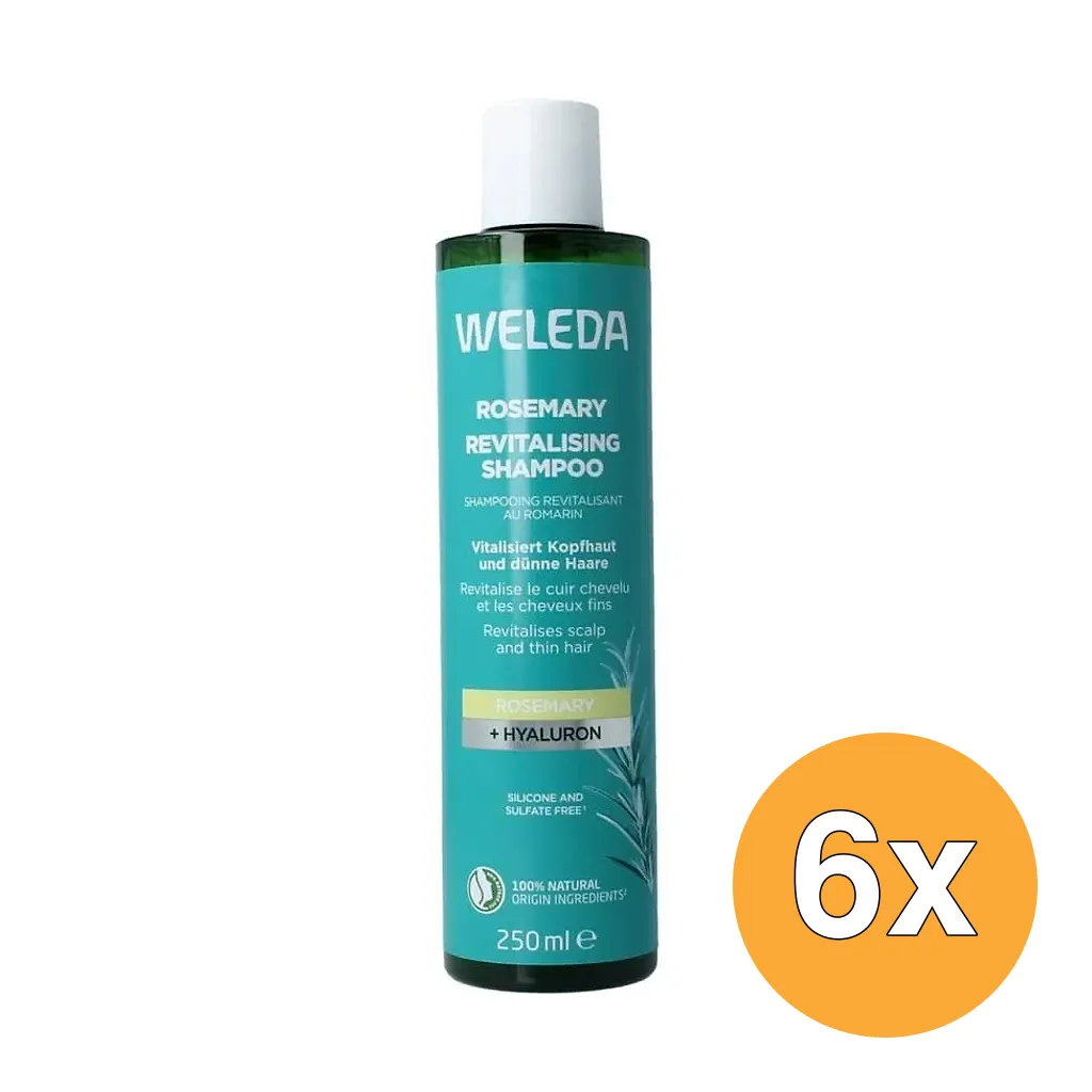 6x Weleda Rozemarijn Revitaliserende Shampoo (250 ml)