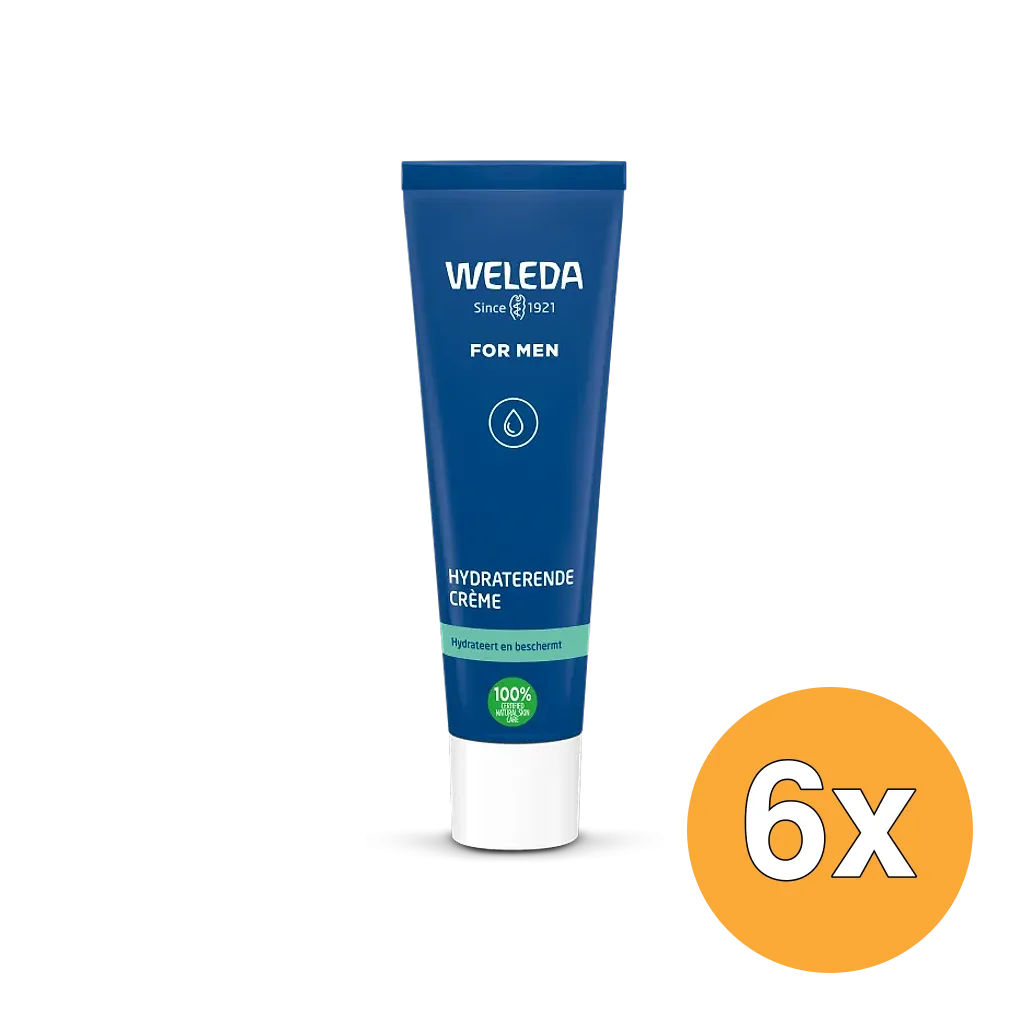 6x WELEDA Men hydraterende creme (30 ml)