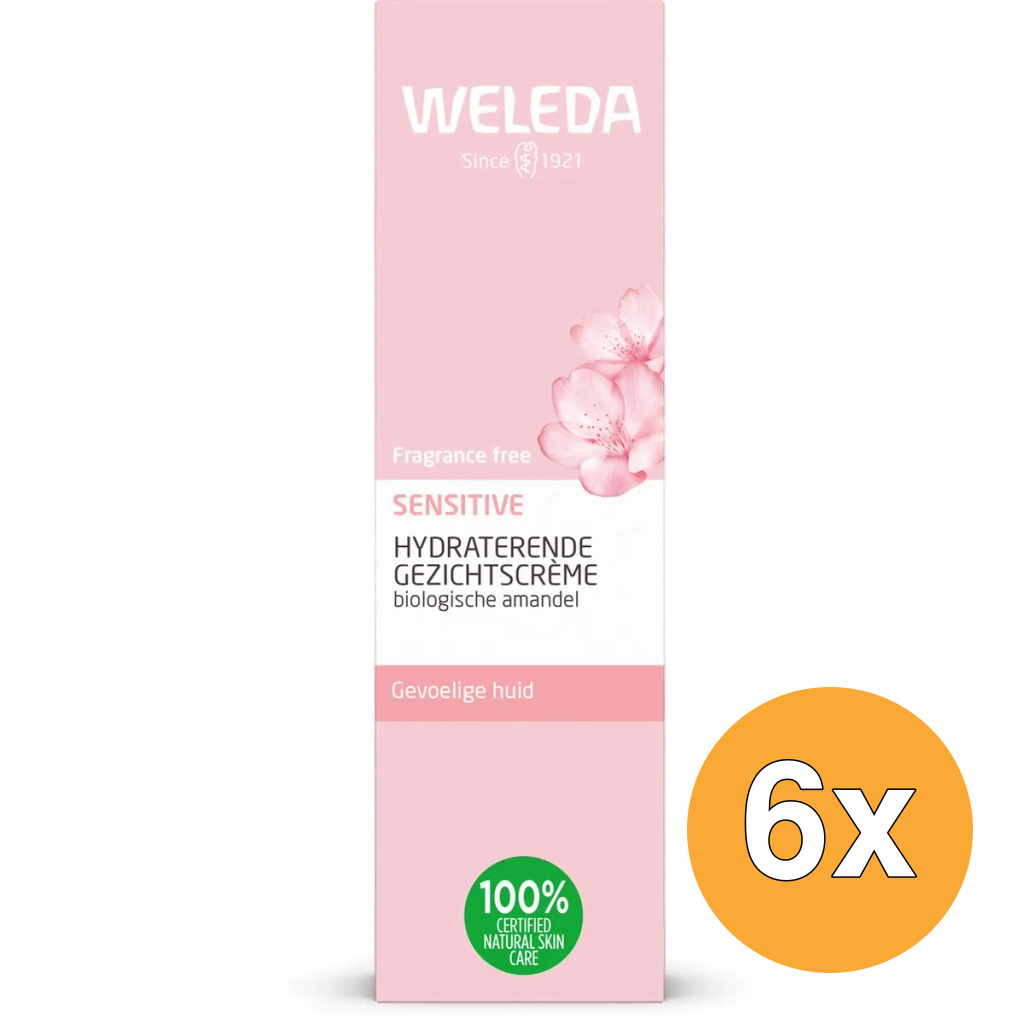 6x Weleda Sensitive Hydraterende Gezichtscreme (30 ml)