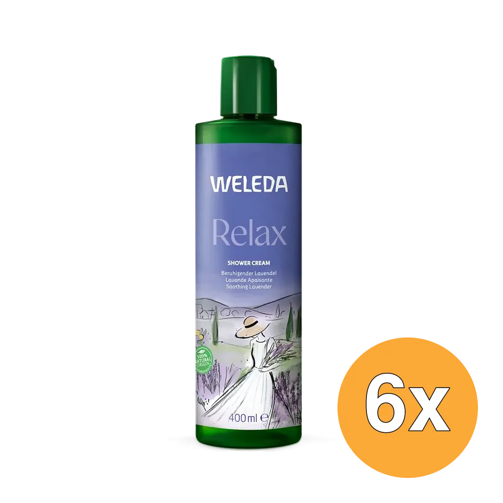 6x Weleda Relax Douchecreme Lavendel (400 ml)