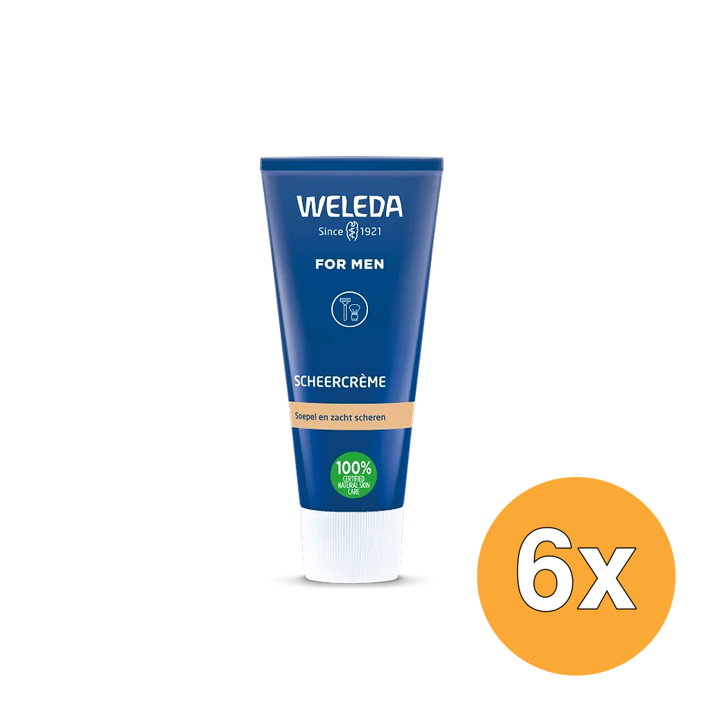 6x WELEDA Men scheercreme (75 ml)