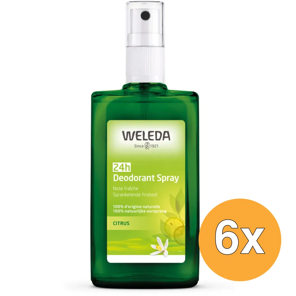 6x WELEDA Citrus deodorant spray (100 ml)