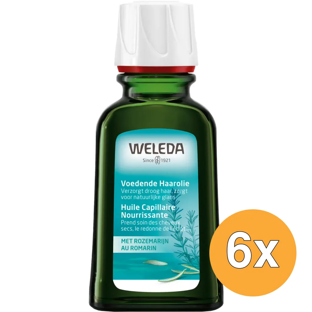 6x WELEDA Voedende haarolie (50 ml)