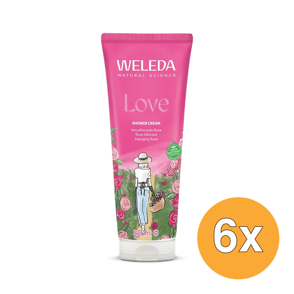 6x WELEDA Aroma shower love (200 ml)