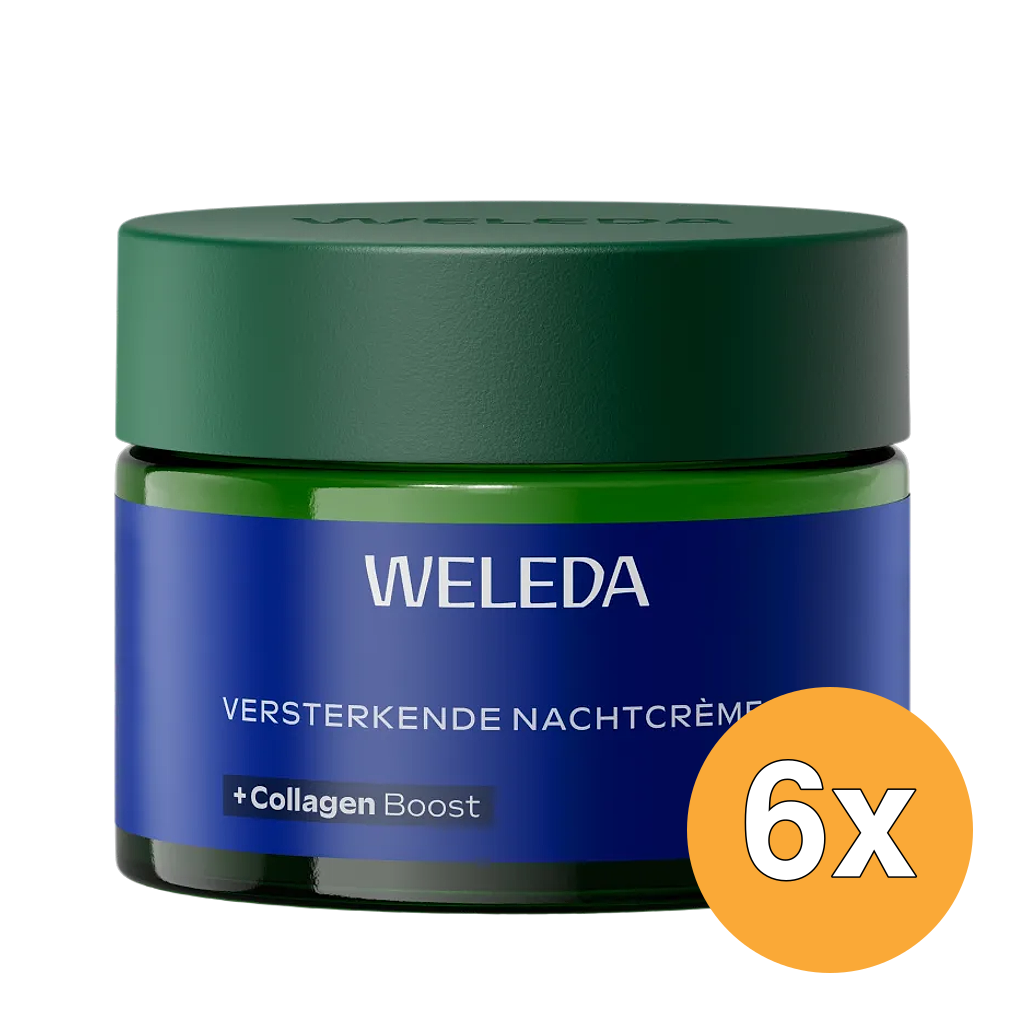 6x WELEDA Blauwe Gentiaan & Edelweiss versterkende nachtcreme (40 ml)