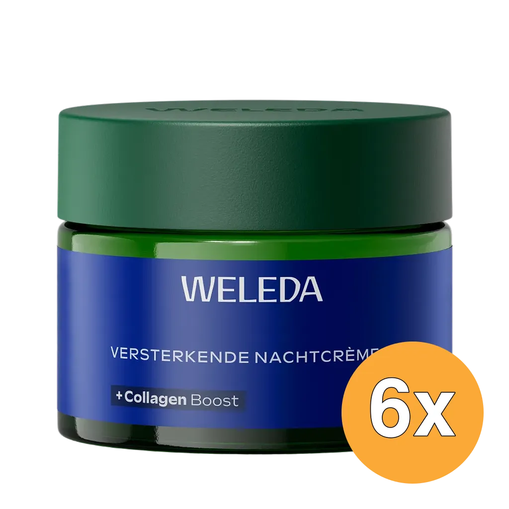 6x WELEDA Blauwe Gentiaan & Edelweiss versterkende nachtcreme (40 ml)