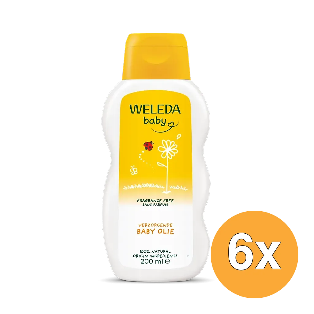 6x WELEDA Calendula baby verzorgende olie (200 ml)