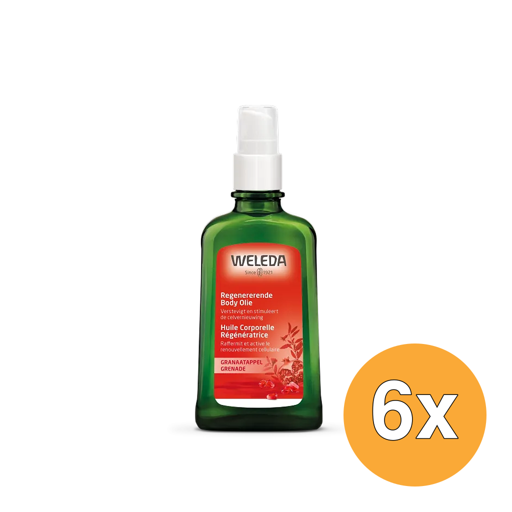 6x WELEDA Granaatappel Regenererende Body Olie (100 ml)