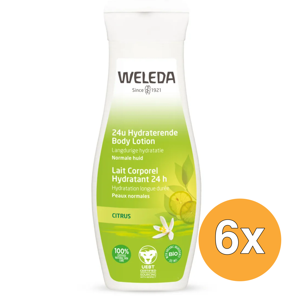 6x WELEDA Citrus 24u hydraterende bodylotion (200 ml)