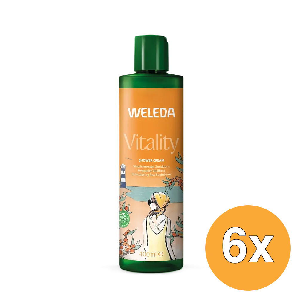 6x Weleda Vitality Douchecreme Duindoorn (400 ml)