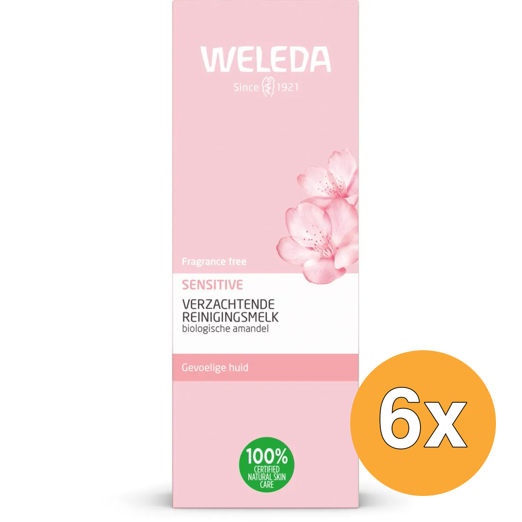 6x Weleda Sensitive Verzachtende Reinigingsmelk (75 ml)