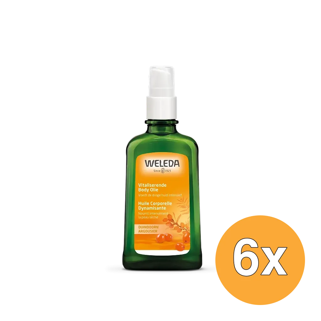 6x WELEDA Duindoorn vitaliserende body olie (100 ml)