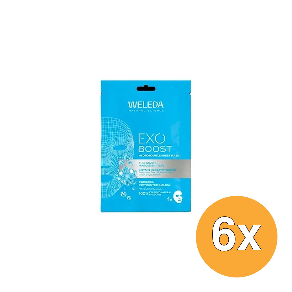 6x Weleda Exo Boost Hydrobounce Sheet Mask (20 ml)