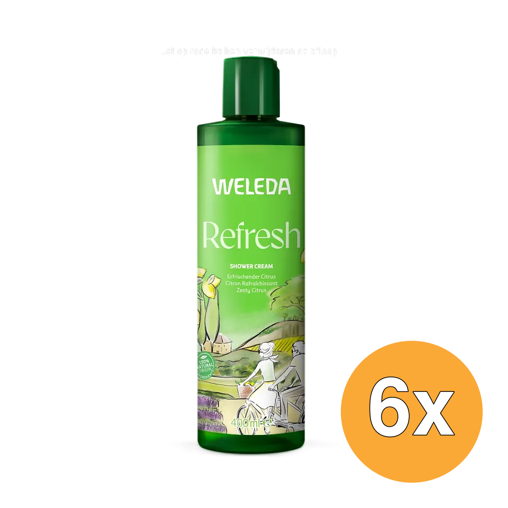 6x Weleda Refresh Douchecreme Citrus (400 ml)