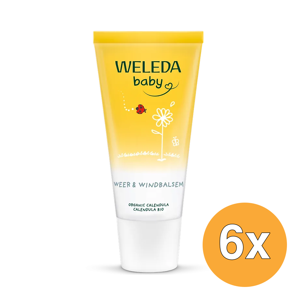 6x WELEDA Calendula baby weer & wind balsem (30 ml)