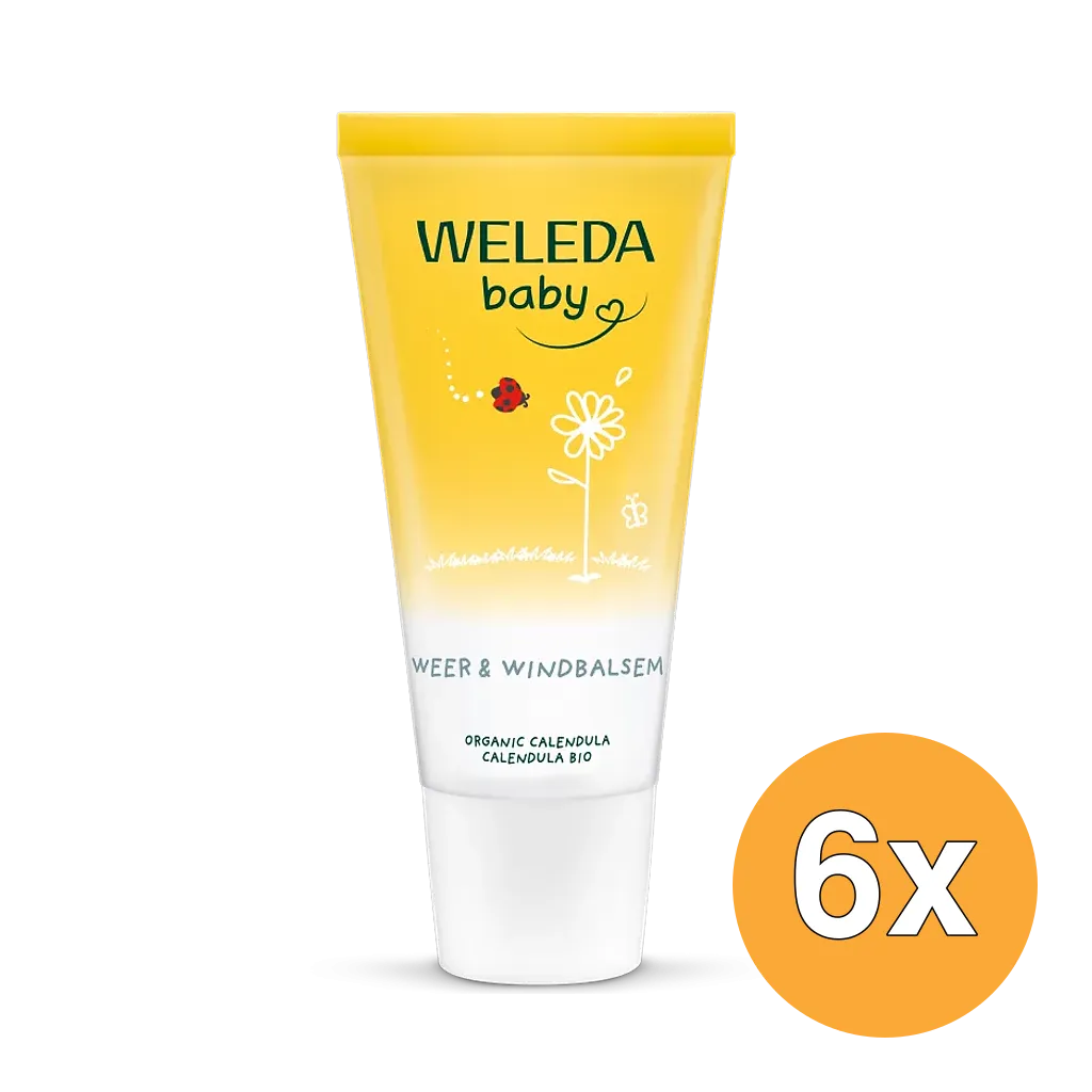 6x WELEDA Calendula baby weer & wind balsem (30 ml)