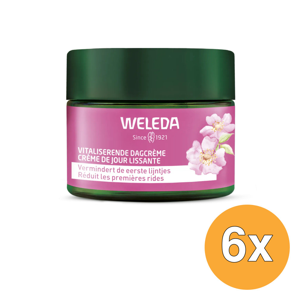6x Weleda Wilde Rozen & Witte Thee Vitaliserende Dagcreme (40 ml)