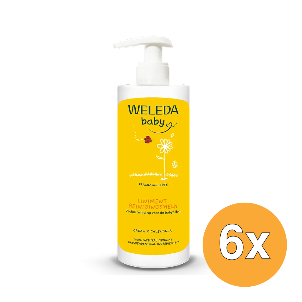 6x WELEDA Calendula liniment reinigingsmelk (400 ml)