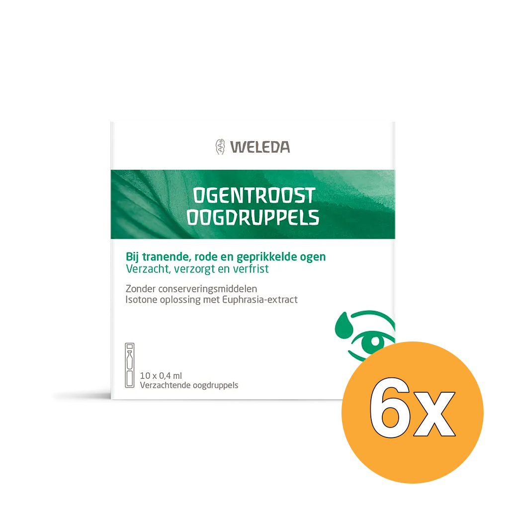 6x WELEDA Ogentroost oogdruppels (10 stuks)