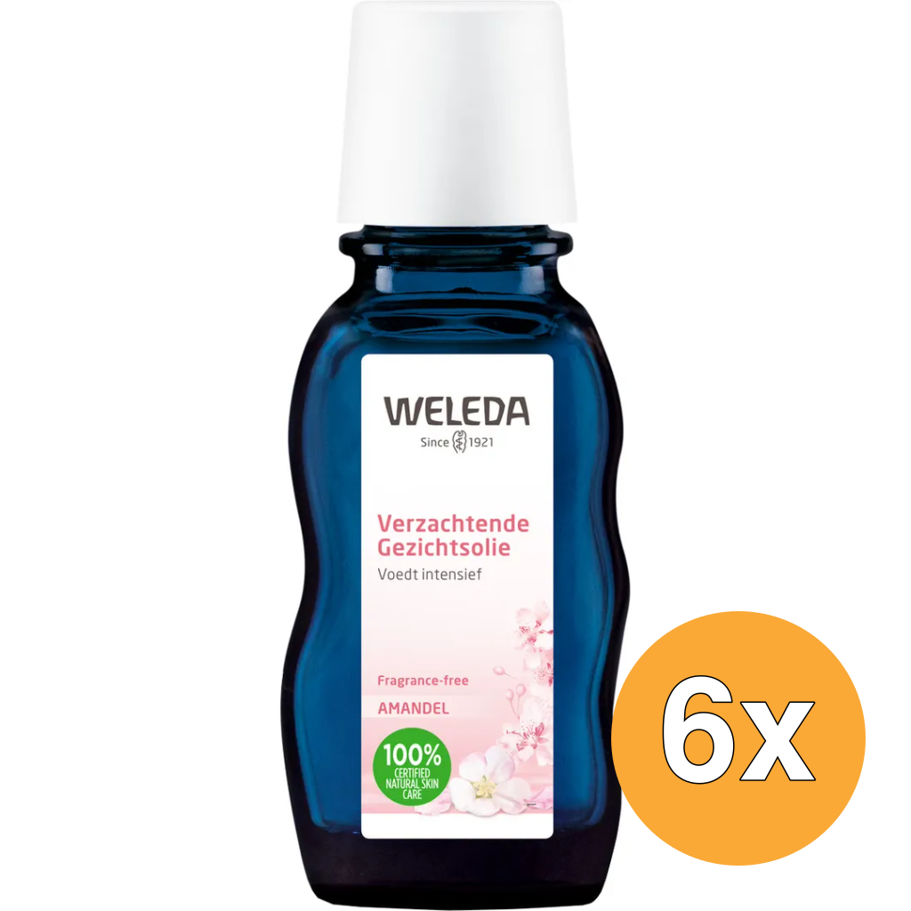 6x WELEDA Amandel verzachtende gezichtsolie (50 ml)