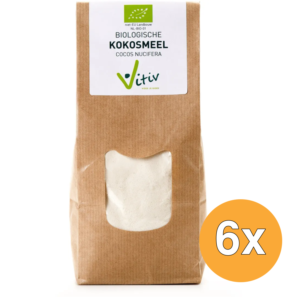 6x Vitiv Kokosmeel Bio (500 gr)