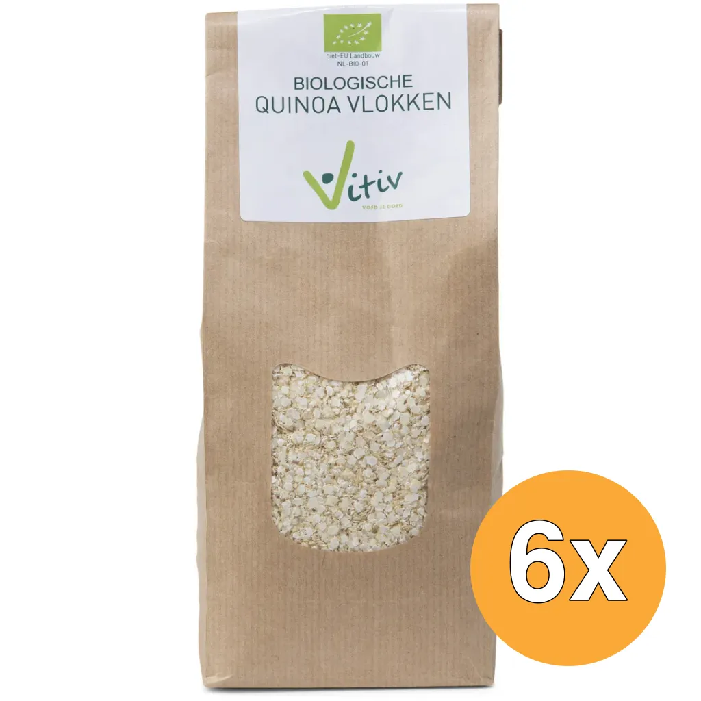 6x Vitiv Quinoa Vlokken Bio (500 gr)