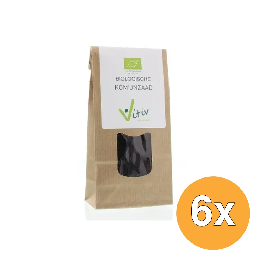 6x Vitiv Zwart Komijnzaad Bio (100 gr)