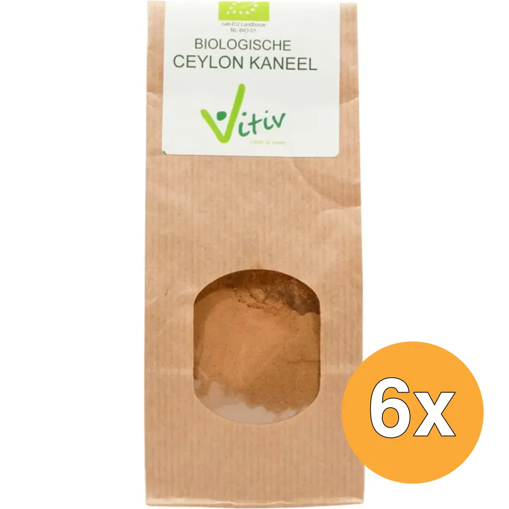 6x Vitiv Ceylon Kaneel Bio (1000 gr)