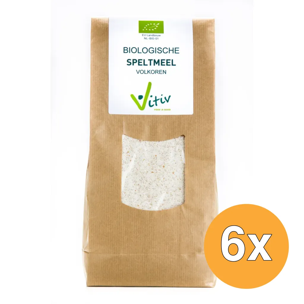 6x Vitiv Speltmeel Volkoren Bio (1000 gr)
