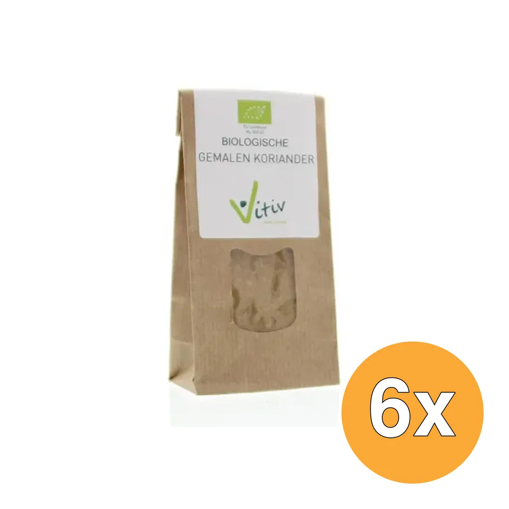 6x Vitiv Koriander Gemalen Bio (50 gr)